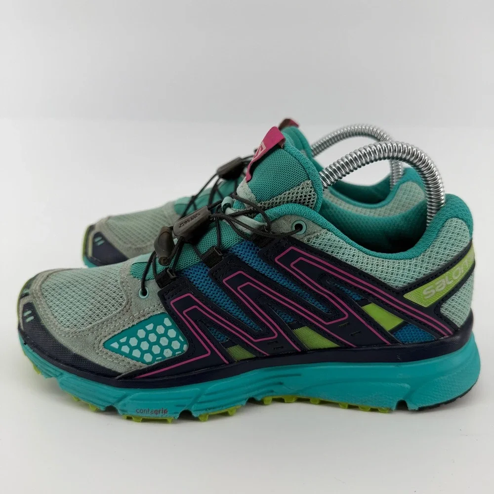 Salomon Women's Teal Turquoise Gray Trail Running Shoes